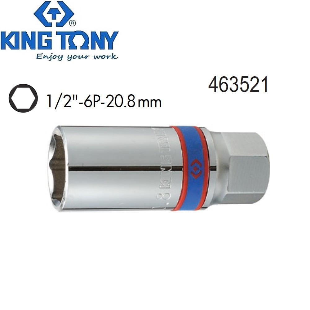 SKI - สกี จำหน่ายสินค้าหลากหลาย และคุณภาพดี | KINGTONY ลูกบ๊อกหัวเทียนแกนยาง รู1/2-6P-20.8mm